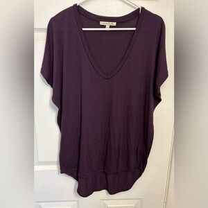 Express (one eleven) Women's V-Neck Dolman Tunic - Plum